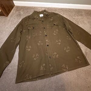 Billy Reid Embroidered Button Up Shirt